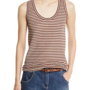 Shimmer-Striped Scoop-Neck Tank